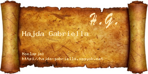 Hajda Gabriella névjegykártya